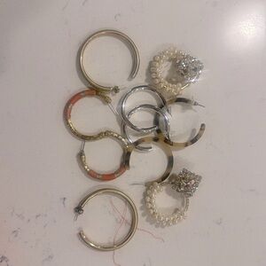 Assorted hoop earrings (SEZANE, zara, Anthropologie)